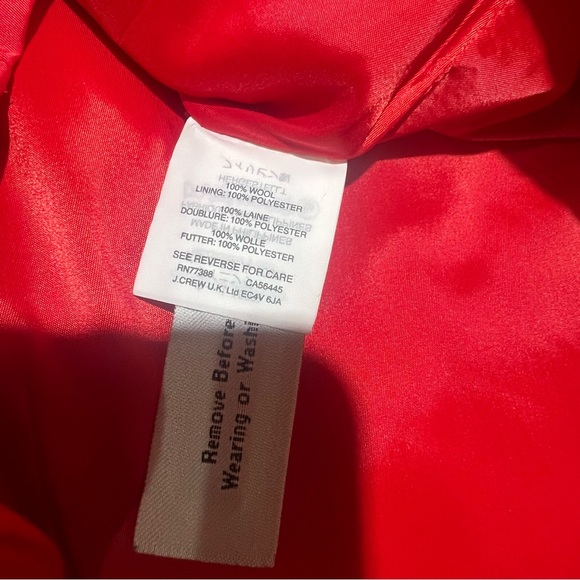 J. CREW Poppy Red RUFFLE MINI SKIRT IN DOUBLE-SERGE WOOL A-Line 4 - Picture 7 of 9